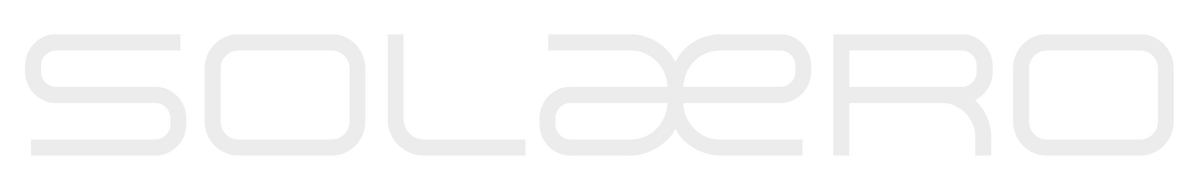 solaero wordmark logo in light gray, low-contrast tone-on-tone style.